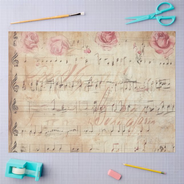 A Loving Musical Note Series Design #3 Tissue Paper (Craft)