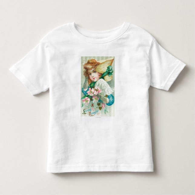 A Loving Thought Maiden with Bonnet Toddler T-Shirt (Front)