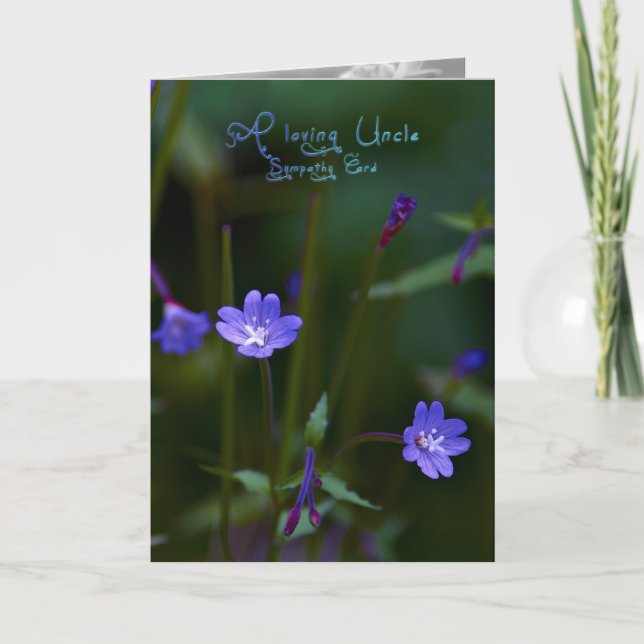 A loving Uncle, sympathy card (Front)
