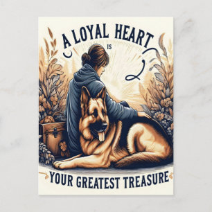 A Loyal Heart and a Faithful Friend Postcard