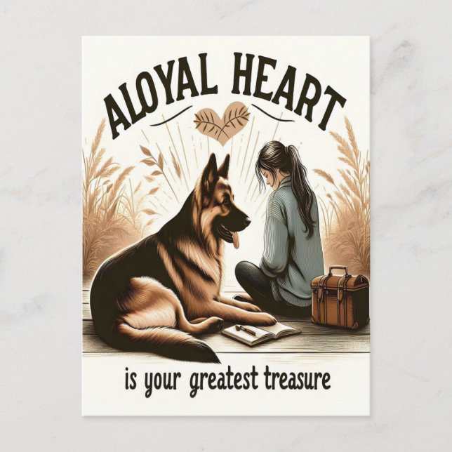 A Loyal Heart And A Faithful Friend Postcard (Front)