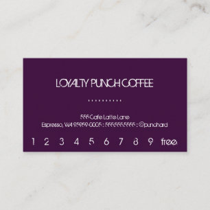 A Loyalty Coffee Punch-Card Card