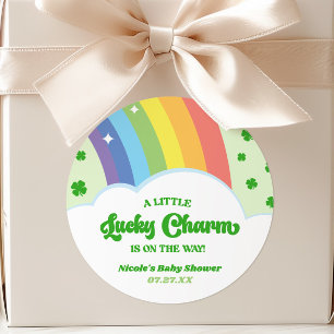 A Lucky Charm St. Patrick's Day Baby Shower Classic Round Sticker