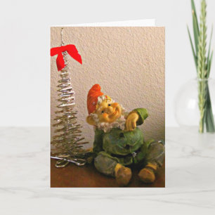 A Lucky Gnome for Christmas! Holiday Card