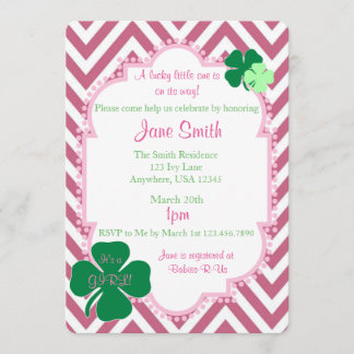 A Lucky Little One Irish themed Baby Shower Invite