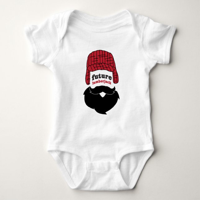 A Lumberjack Art Lumberjack Hat Lumberjack Pattern Baby Bodysuit (Front)