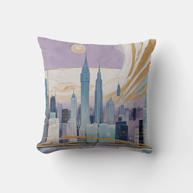 A Lunar Cityscape Cushion (Front)