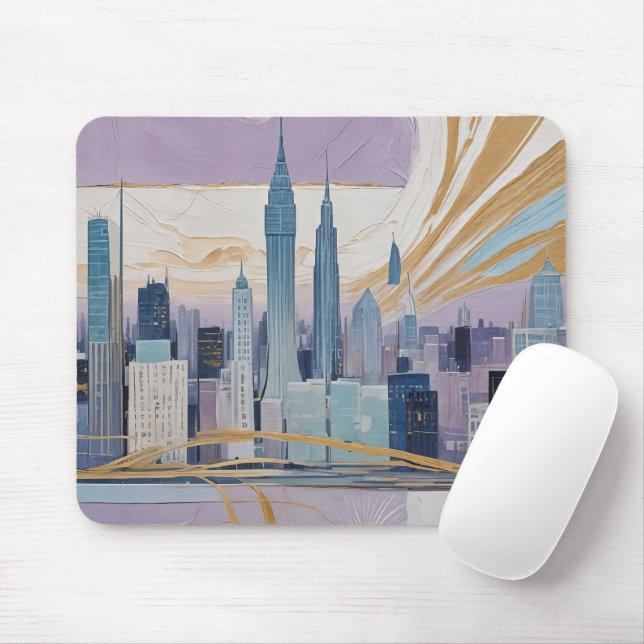 A Lunar Cityscape Mouse Pad (With Mouse)
