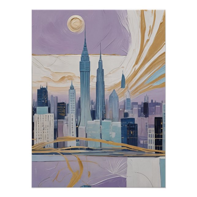 A Lunar Cityscape Poster (Front)