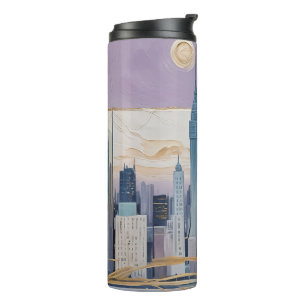 A Lunar Cityscape Thermal Tumbler