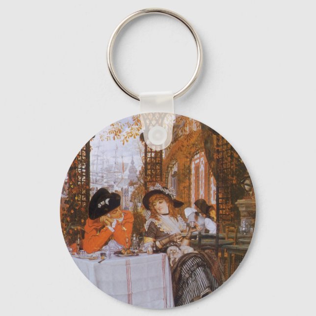 A Luncheon (Le Dejeuner) by James Tissot Key Ring (Front)