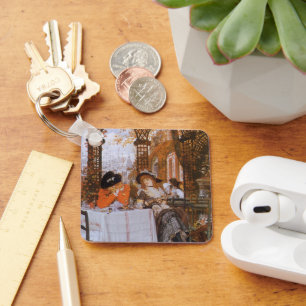 A Luncheon (Le Dejeuner) by James Tissot Key Ring