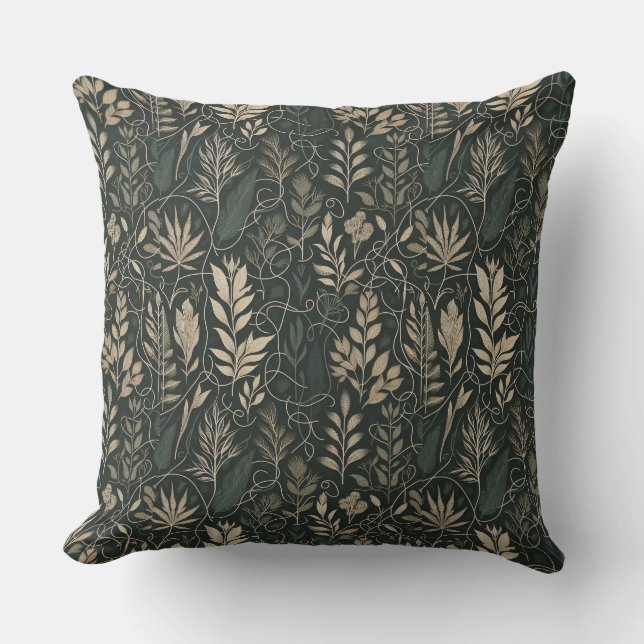 A lush forest at night cushion (Front)