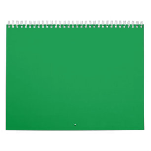 A lush green backdrop with a clean white square po calendar