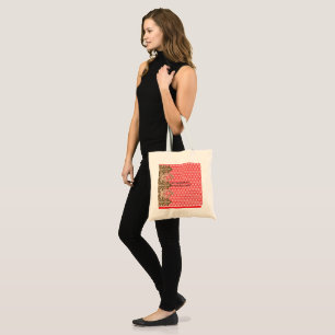 A luxurious Indian wedding dress showcasing a deta Tote Bag