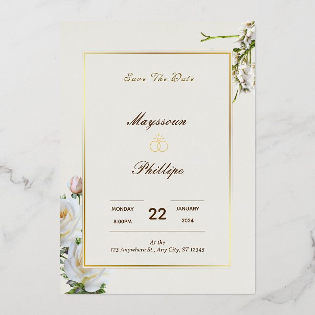 A LUXURY DIGITAL WEDDING INVITATION  (Front)