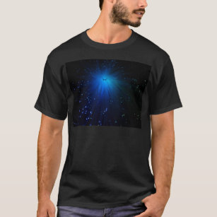 A macro photo of illuminated optical fibres. T-Shirt