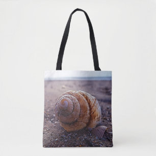 A Macro View Of A Spiral Shell Tote Bag