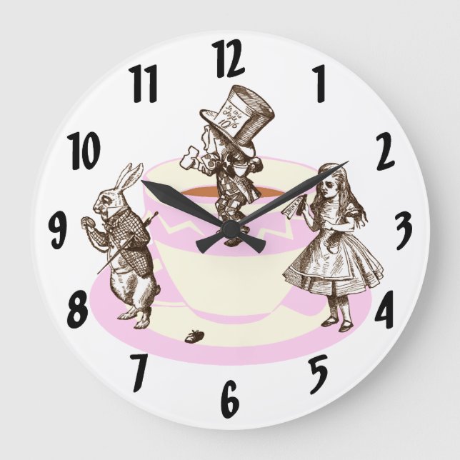 A Mad Tea Party Original Wall Clock (Front)