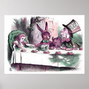 A Mad Tea Party Pastels Poster