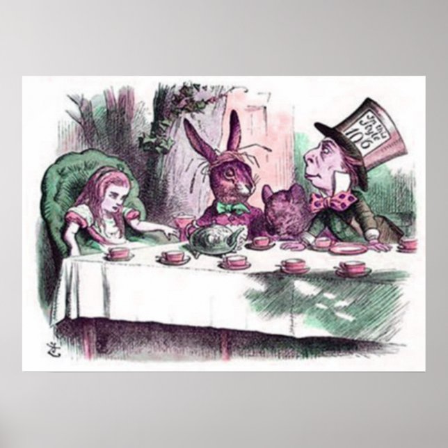 A Mad Tea Party Pastels Poster (Front)