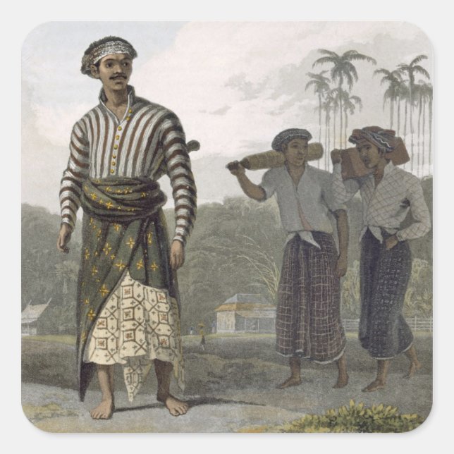 A Madurese of the Rank of Mantu, plate 7 from Vol Square Sticker (Front)