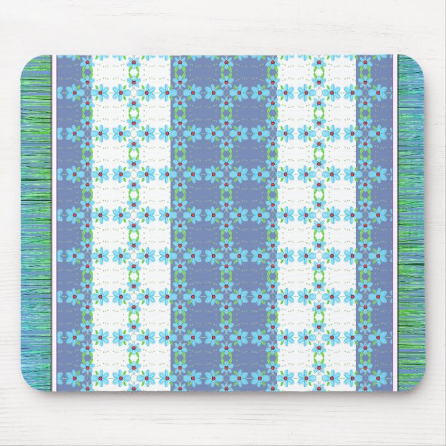 A Magic Carpet Style Flowered Designer Mouse Pad (Front)