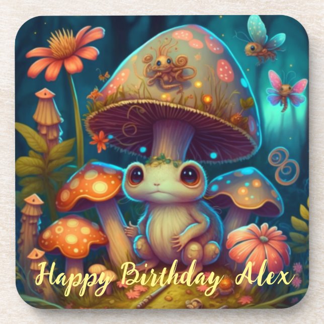 A magic frog in a magic forest   coaster (Front)
