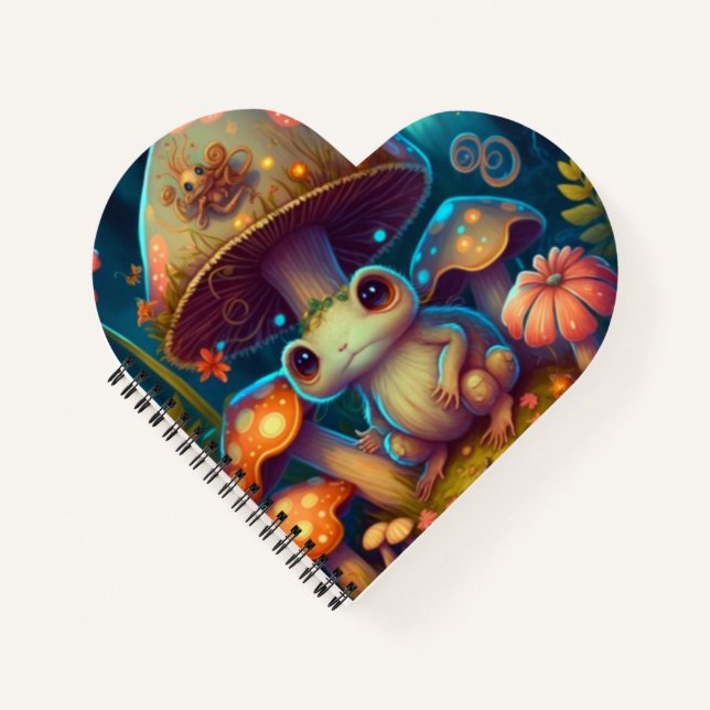 A magic mushroom frog          notebook (Front)