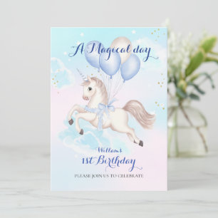 A Magical Birthday with a Unicorn Invitation
