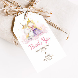 A Magical Day Unicorn Birthday Party Favor Tags