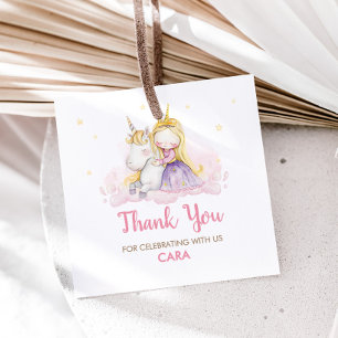 A Magical Day Unicorn Birthday Party Favour Tags