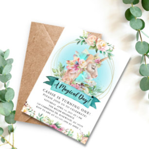A Magical Day Unicorn Birthday Party Invitation