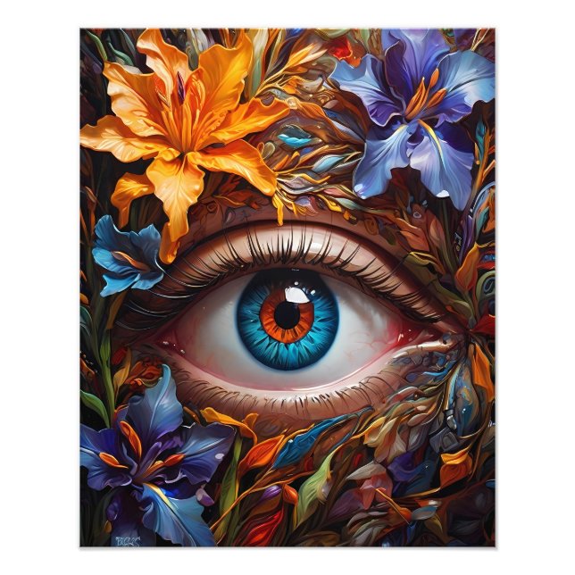 A magical eye, its mysterious allure captivating,  photo print (Front)