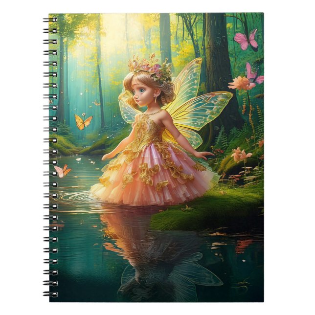 A magical fairy in a pond notebook (Front)