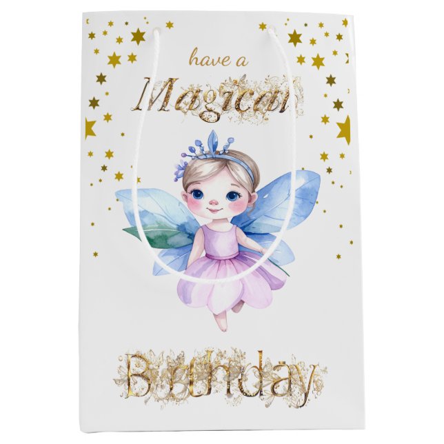 A magical fairy Magical Birthday Medium Gift Bag (Front)