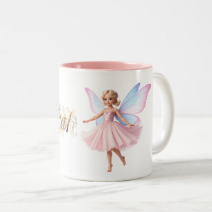 A magical fairy Magical in decorative text Two-Tone Coffee Mug