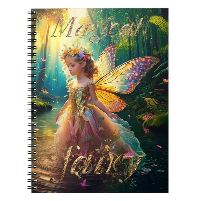 A magical fairy pond Magical Fairy Decorative Text Notebook (Front)