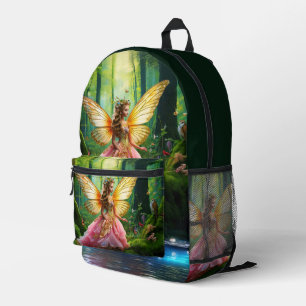 A magical fairy woodland forest printed backpack