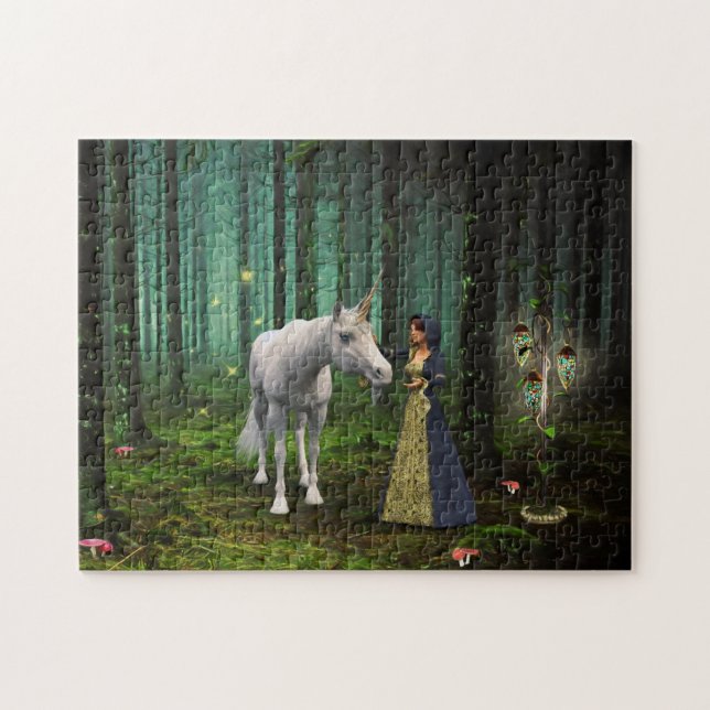 A Magical Meeting - Unicorn Fantasy Art Jigsaw Puzzle (Horizontal)