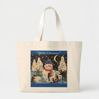 "A Magical Night in the Snow" Large Tote Bag