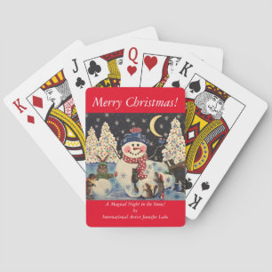 "A Magical Night in the Snow" Playing Cards
