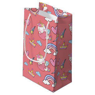 A Magical Rainbow Unicorn Pattern Birthday Party Small Gift Bag