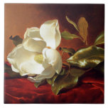 A Magnolia on Red Velvet, Ceramic Tile<br><div class="desc">Martin Johnson Heade famous painting,  A Magnolia on Red Velvet.</div>