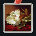 A Magnolia on Red Velvet, Metal Ornament<br><div class="desc">Martin Johnson Heade artwork,  A Magnolia on Red Velvet</div>