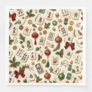 A Mahjong Christmas  Napkin