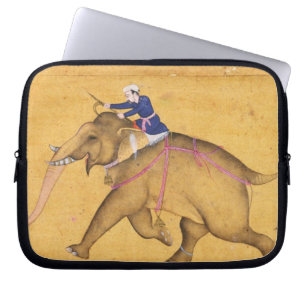 A Mahout riding an Elephant, from the Large Clive Laptop Sleeve