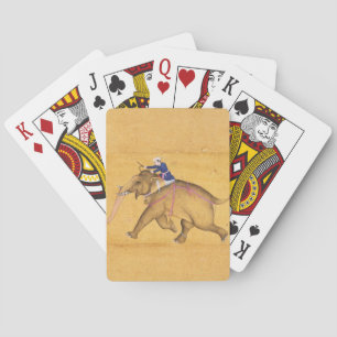 A Mahout riding an Elephant, from the Large Clive Playing Cards