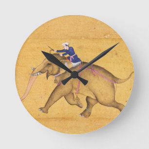 A Mahout riding an Elephant, from the Large Clive Round Clock