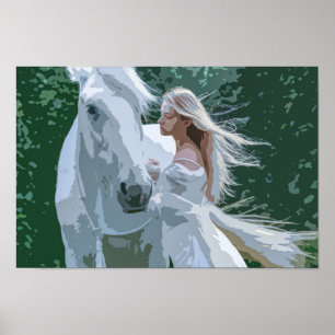 A Maiden and a White Horse   Poster